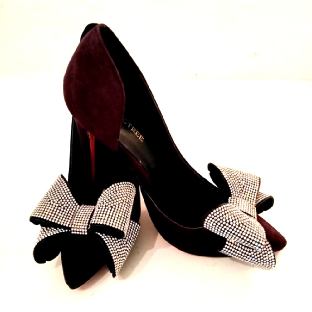🎁 FREE GIFT IS INCLUDED 🎁 NEW 3D Rhinestones Bow High Heels Women Shoes - Picture 8 of 16